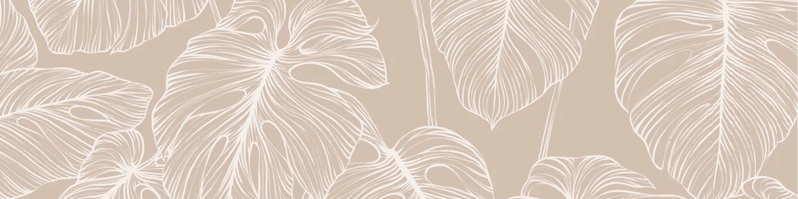 Tapete Blatt Monstera Sand