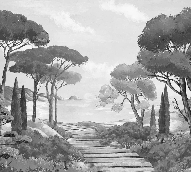 Tapete „Spaziergang in den Calanques“