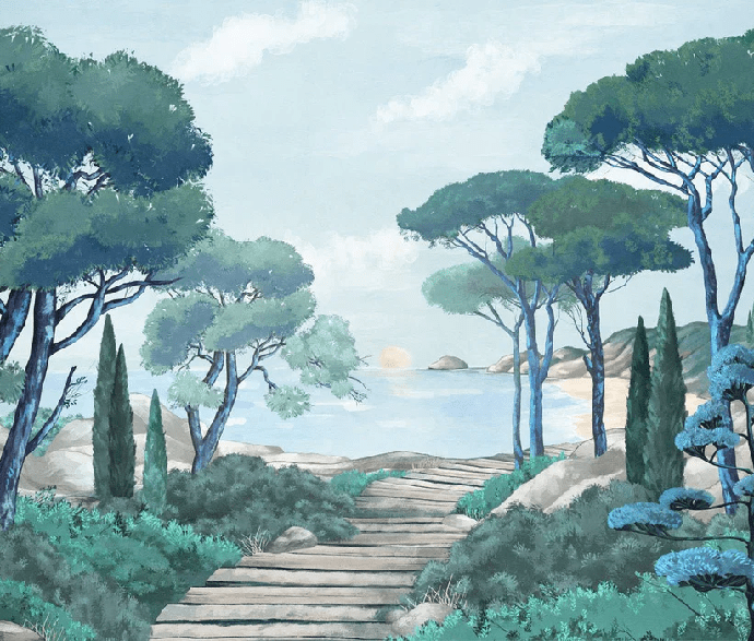 Tapete „Spaziergang in den Calanques“