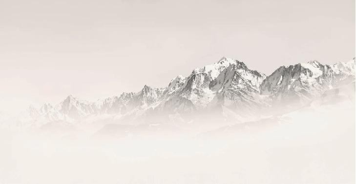 Papier peint Mont Blanc dans la brume sépia - Muralconcept