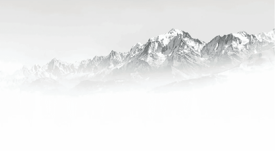 Papier peint Mont Blanc dans la brume noir et blanc - Muralconcept