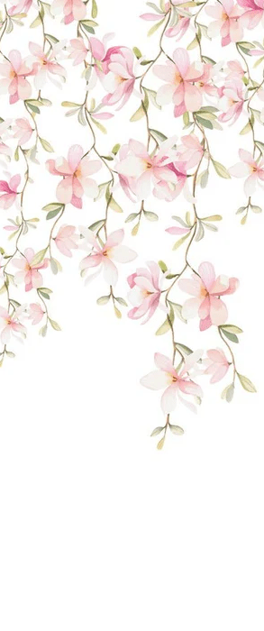 Papier peint guirlande de fleurs - Muralconcept