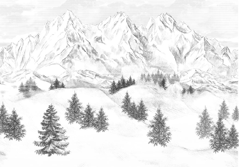 Tapete Berggipfel von Chamonix