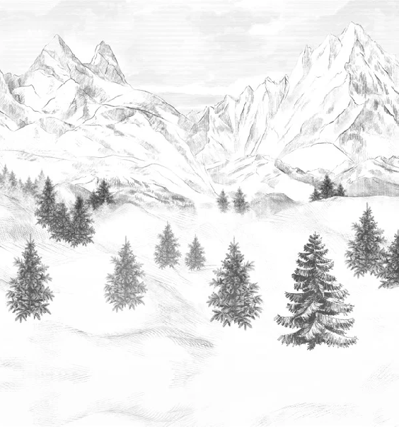 Papier peint Aiguilles d'Arves - Muralconcept