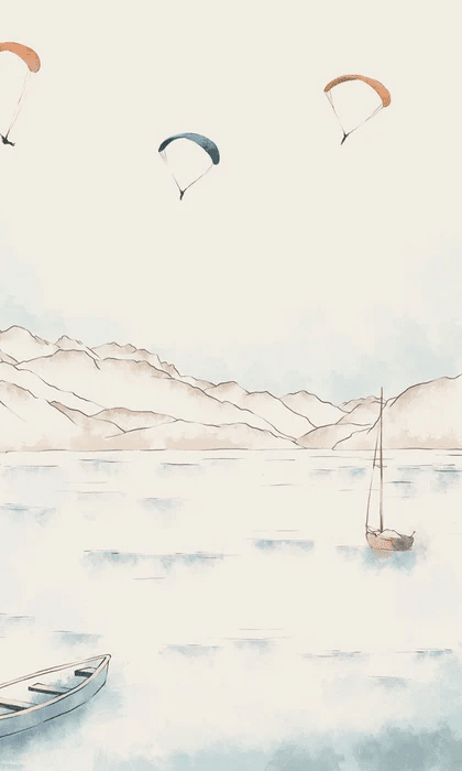 Papier peint Annecy, cimes & art - Muralconcept