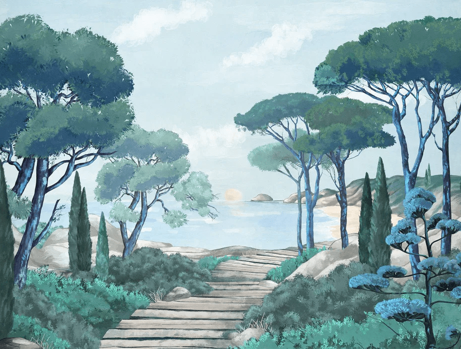 Tapete „Spaziergang in den Calanques“