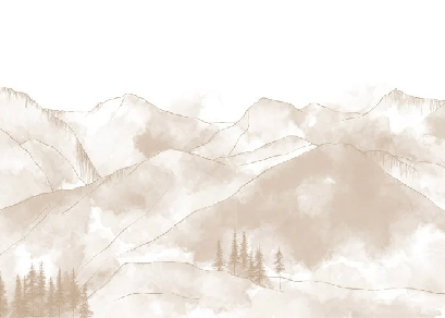 Papier peint panoramique Aravis sépia - Muralconcept