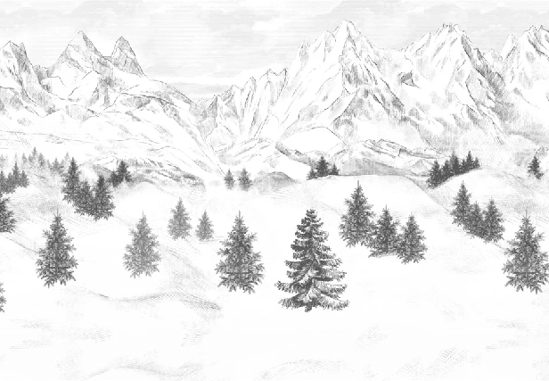 Papier peint Aiguilles d'Arves - Muralconcept