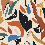 Papier peint contemporain végétal, XXL, tendance