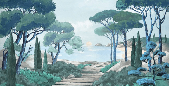 Tapete „Spaziergang in den Calanques“