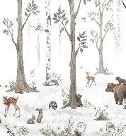 Papier peint animaux printemps forêt - Muralconcept