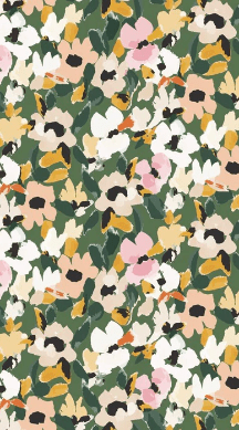 Papier peint floral liberty – Motif fleurs printanières - Muralconcept