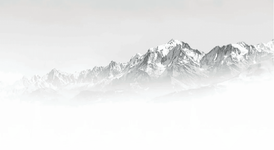 Papier peint Mont Blanc dans la brume noir et blanc - Muralconcept