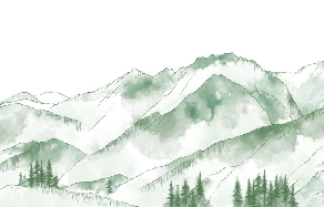 Papier peint montagne chaine des Aravis vert forêt - Muralconcept