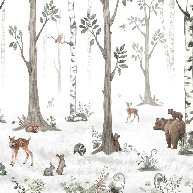 Papier peint animaux printemps forêt - Muralconcept