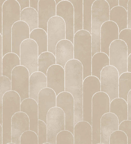 Papier peint arches velours beige - Design minimaliste - Muralconcept