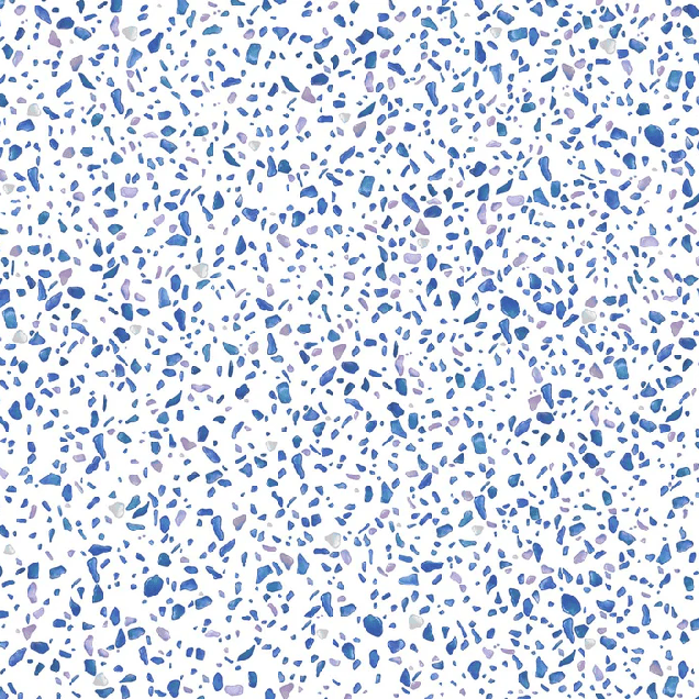 Papier peint effet terrazzo indigo, XXL, tendance