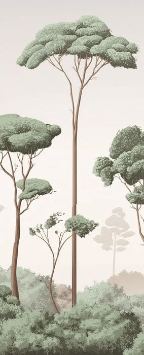 Tapete „Leichter Wind im Pinienwald“