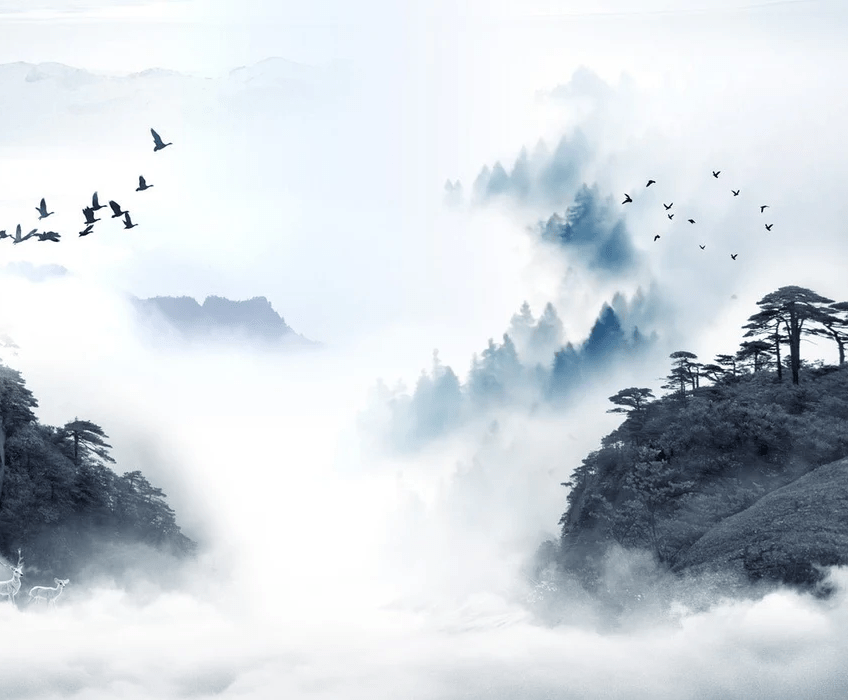 Papier peint Lever de jour en Chine - Muralconcept