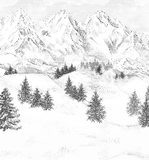 Papier peint montagne sommets de Chamonix, XXL, tendance