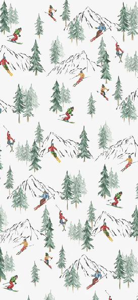 Papier peint Alpine glisse - Muralconcept