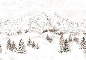 Tapete Bergmassiv der Alpen
