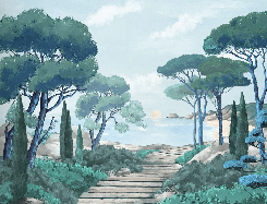 Tapete „Spaziergang in den Calanques“