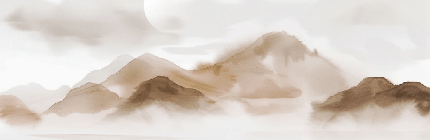 Papier peint montagnes voilées – Lueur sépia, XXL, tendance