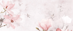 Papier peint aquarelle magnolia rose - Muralconcept
