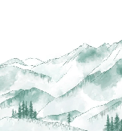 Papier peint montagne chaine des Aravis vert menthe - Muralconcept