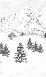 Papier peint montagne sommets de Chamonix - Muralconcept