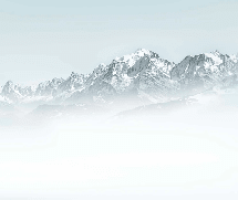 Papier peint Mont Blanc dans la brume bleu - Muralconcept