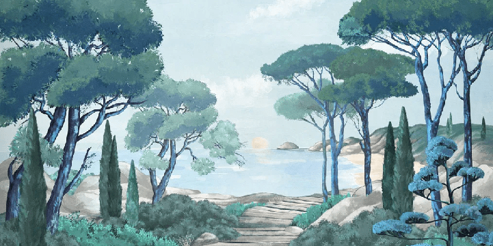 Tapete „Spaziergang in den Calanques“