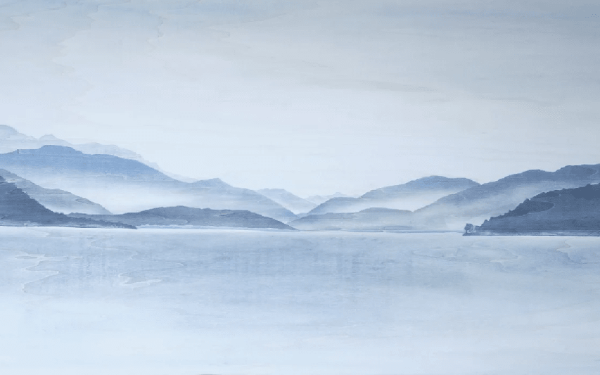 Papier peint Annecy | Les Bleus du Lac® - Muralconcept