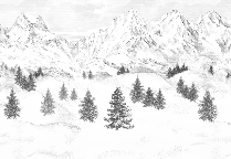 Papier peint Aiguilles d'Arves - Muralconcept