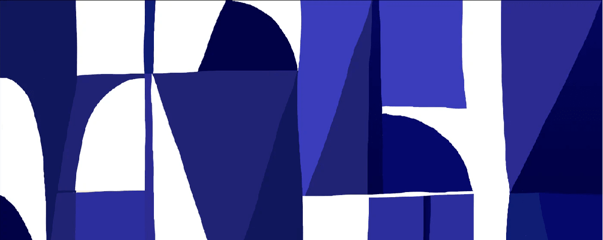 Papier peint Memphis style bleu - Muralconcept