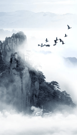 Papier peint wc Lever de jour en Chine - Muralconcept