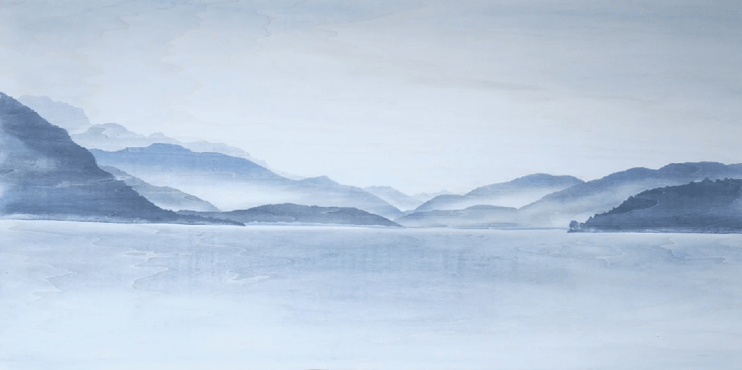 Papier peint Annecy | Les Bleus du Lac® - Muralconcept