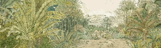 Papier peint exotique paradis vert, XXL, tendance