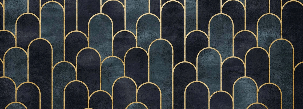 Papier peint toilette dark blue chic - Muralconcept