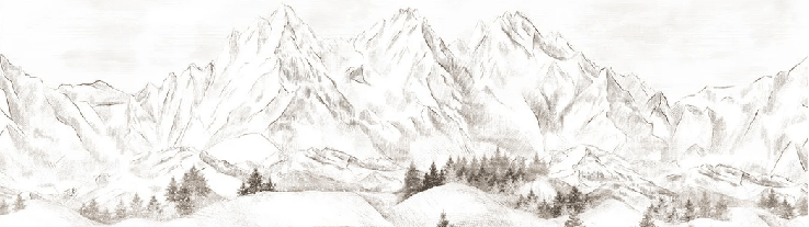Papier peint montagne massif des Alpes - Muralconcept