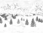 Papier peint Aiguilles d'Arves - Muralconcept