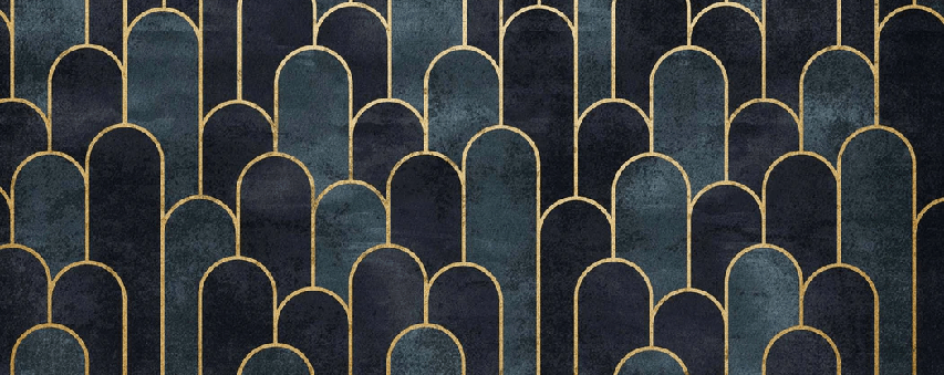 Papier peint toilette dark blue chic - Muralconcept