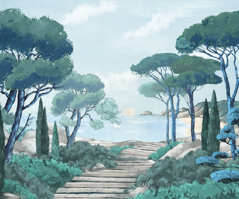 Tapete „Spaziergang in den Calanques“