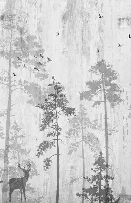 Tapete wc Nostalgischer Wald