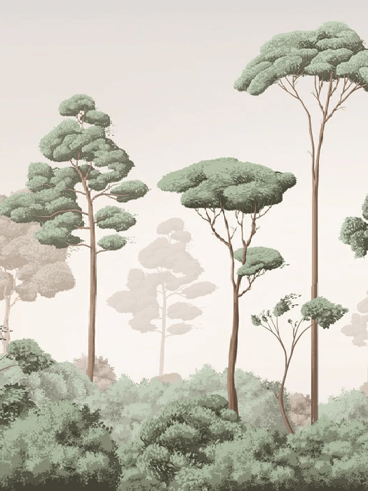 Tapete „Leichter Wind im Pinienwald“