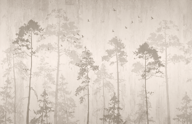 Papier peint Forêt automnale - Muralconcept