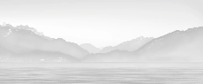 Tapete Annecy und sein friedlicher See in Schwarz-Weiß