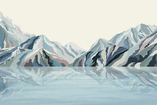 Papier peint Annecy arty blue, XXL, tendance