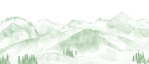 Papier peint montagne chaine des Aravis vert clair - Muralconcept